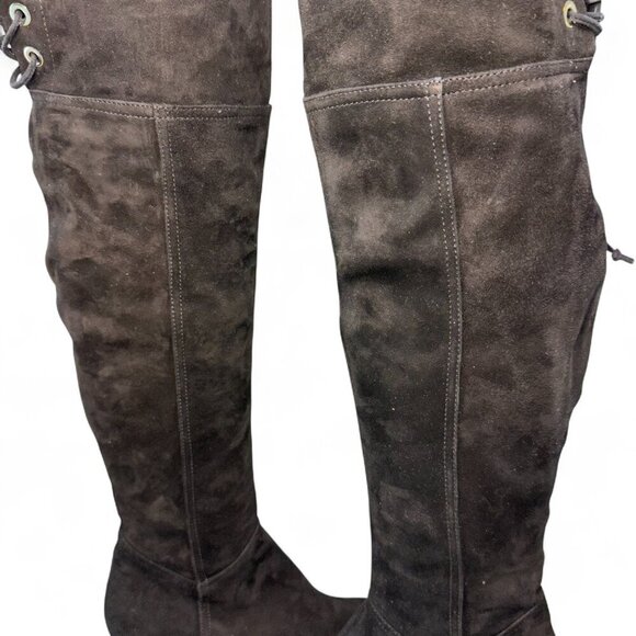 AGL Scarlet Over-The-Knee Suede Leather Boot, EU 38, Black NEW IN BOX - Picture 7 of 16